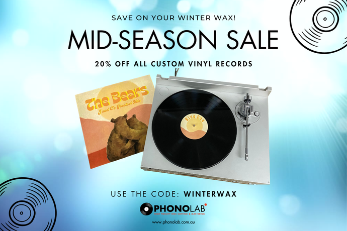 Mid-Season Winter Sale. 20% Off Custom Vinyl Records