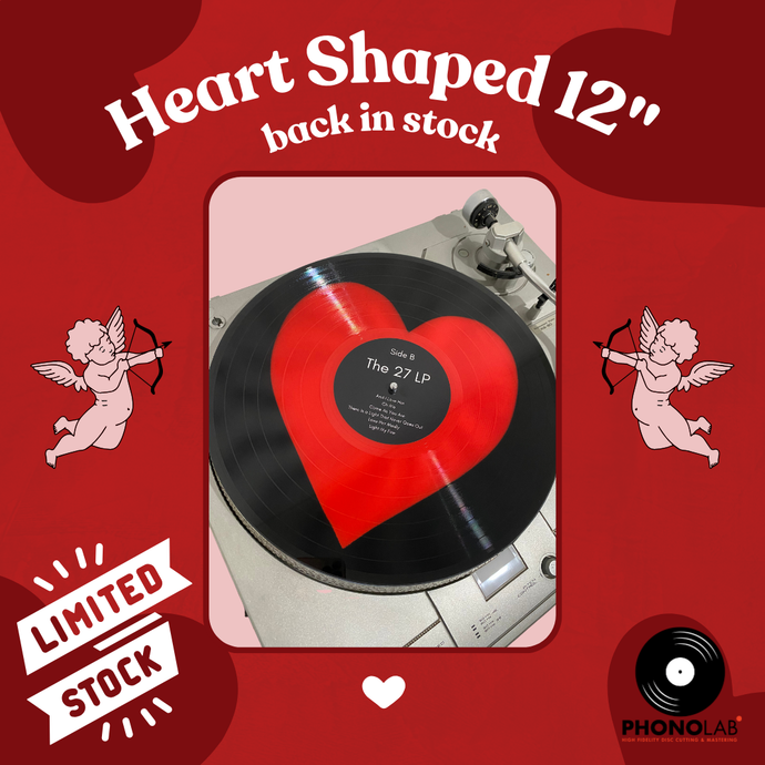 Heart Shaped 12" Custom Vinyl Record - Back In Stock